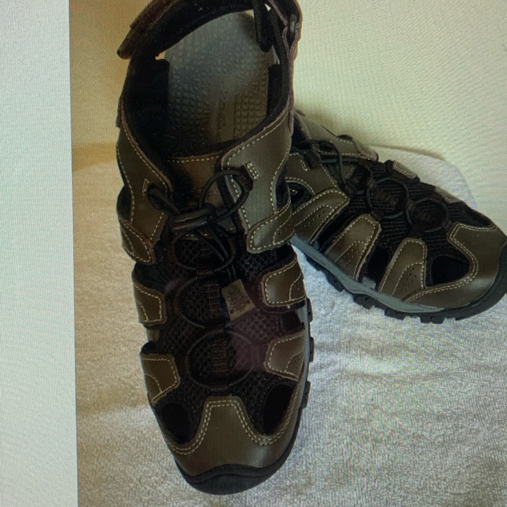 Eddie Bauer Mens Stewart Size 11 Fisherman Hiking Leather Sandals